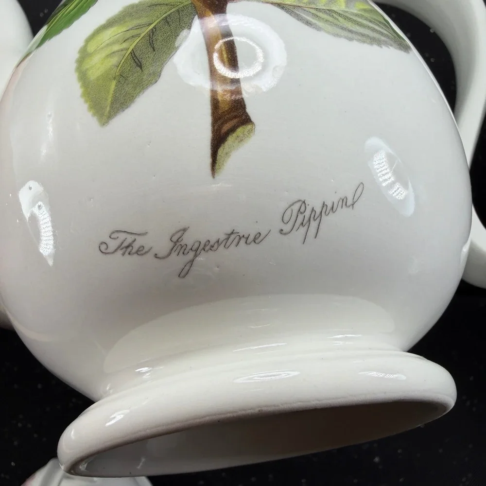 Portmeirion Pomona Coffee Pot Ingestrie Pippin Apple Botanical Made in England